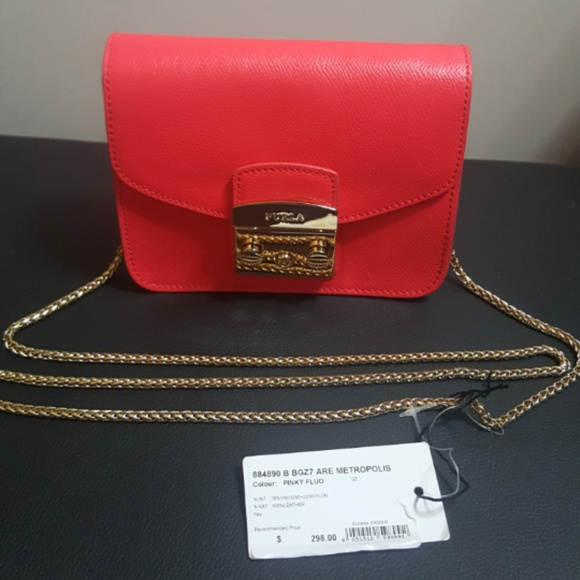 Furla Metropolis Mini Pinky Fluorescent Crossbody